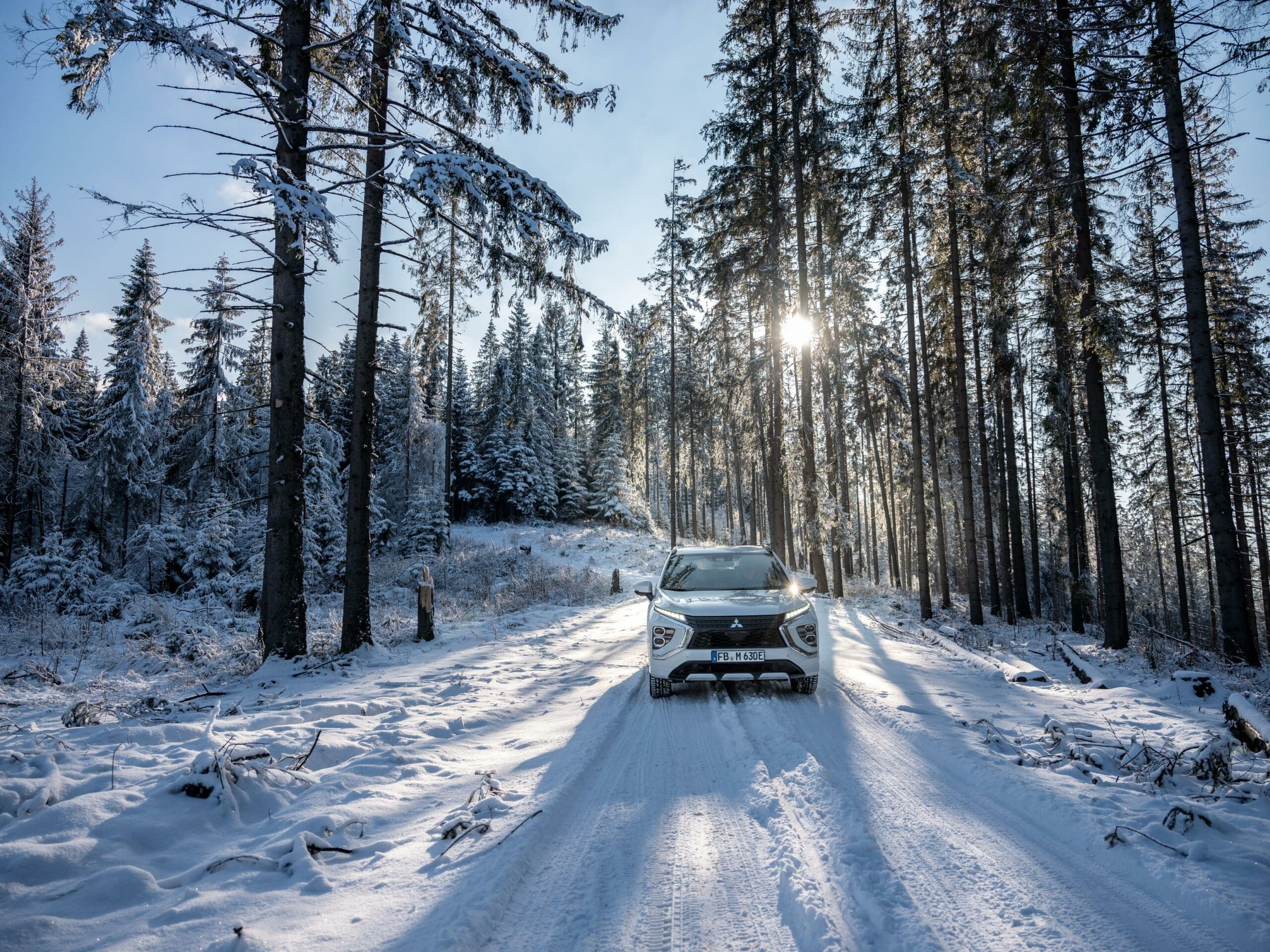 Mitsubishi im Winter